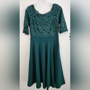 MISMAY GREEN LACE DRESS